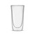 JoyJolt Spike Double Wall Glasses, Cocktail Beer Drinkware Glass Set of 2 - double walled glass 13.5 Ounces