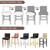 Lellen Bar Stool Covers Set of 4,Stretch Washable Bar Stool Seat Covers,Removable Bar Chair Covers with Backs,Counter Height Bar Stool Chair Covers for Kitchen Dining Room Cafe（Black）