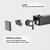 CCJH 8FT/96'' Box Rail Sliding Barn Door Hardware Kit Aluminium Alloy Wall Mount, Smooth and Heavy Duty for Single Door