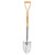Berry&Bird Round Point Gardening Shovel with Wood D-Handle, 40.98" Stainless Steel Beach & Snow Shovel