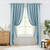 Melodieux Blue Pom Pom Curtains 96 Inches Long for Living Room, Kids Bedroom Boho Blackout Curtains, Elegant Cotton Textured Window Treatments Drapes for Kids Nursery Boys Room, 52" W x 96" L