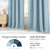 Melodieux Blue Pom Pom Curtains 96 Inches Long for Living Room, Kids Bedroom Boho Blackout Curtains, Elegant Cotton Textured Window Treatments Drapes for Kids Nursery Boys Room, 52" W x 96" L