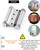 QWORK Heavy Duty Cafe Saloon Bars Door Swing Hinges, 8 Pack 3" Stainless Steel Self Closing Swing Hinges, Double Action Spring Door Hinges