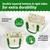 Green Bulldog Reusable Grocery Bags - Heavy Duty Reusable Shopping Tote Bags W/Long Handles, Foldable & Collapsible, Holds Up to 65 lbs - for Kitchen, Picnic 3 Pack