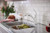 Moen Brecklyn Glacier White One-Handle Single-Hole Kitchen Faucet with Pull-Out Sprayer and Power Clean, Optional Deckplate Included, 87557W