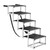 VEVOR Dog Stair for Cars, Wide 5-Step Dog Car Steps, Folding Dog Car Ramp with Nonslip Surface, Portable Pet Steps Lightweight Aluminum for Car, SUV and Truck, Supports up to 150 lbs