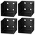 GBGS 4 Pcs 4x4 Pergola Wall Mount Bracket,11 Gauge(3 mm Thick),Black