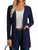 GRACE KARIN Women Sweater Cardigans, Lightweight Long Cardigan, Open Front Travel Jacket Navy Blue L