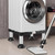 Tlence 8.3"-9.5" Height Mini Fridge Stand, Washing Machine Pedestal with 4 Strong Feet, Adjustable Small Laundry Riser for Dishwasher, Multi-functional Universal Platform for Home Appliance, Black