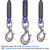 24 ft Heavy Duty Boat Tow Harness, Boat Tow Ropes, Easy Connection w/ 3 Stainless Steel Larger Hooks, SELEWARE