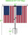 FFILY Garden Flag Stand Holder with 4 Prong Base for Double Flags, 3/4 Inch Extra Thick Heavy Duty Yard Flag Holder for Outside 12x18 Home Patio Decor