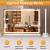 Vanity Mirror with Lights, LED Makeup Mirror with Dimmable 3 Color Modes, Touch Screen Control Vanity Based Mirror Desk Mirror Square White Decor