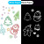 Double-Line Outline Art Marker Pen Set, 8, 12, 24, 36, or 48 Colors DIY Graffiti Highlighter Pens Drawing Markers for Scrapbook, Poster and Card Coloring