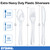 BYSNOW 360 Count Extra Heavy Duty Plastic Silverware, BPA-Free, Heat Resistant, Disposable Clear Plastic Utensils Set, Plastic Cutlery Set, Plasticware Bulk for Parties, Events and Everyday Use