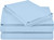 KRISHNA California King Waterbed Sheet Set, 4 Piece Attached Top & Bottom Sheets, 100% Egyptian Cotton, Ultra Soft & Breathable, Fits Up to 15 inch Deep Pocket Mattress, Solid Light Blue