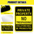 Yaocom 100 Pcs Private Property No Trespassing Sign 7 x 10 Inch Metal Violators Will Be Prosecuted Signs Bulk Aluminum Weatherproof for Indoor or Outdoor(Yellow)