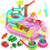 Play Sink Toy with Running Water, 4 in 1 Kitchen Sink Toy with Cutting Food Toys Set,Toddlers Montessori Educational Pretend Play Kitchen Toy with Magnetic Floating Pool Fishing Toy for Girls Ages 3+ Play Sink Toy with Running Water, 4 in 1 Kitchen Sink Toy with Cutting Food Toys Set,Toddlers Montessori Educational Pretend Play Kitchen Toy with Magnetic Floating Pool Fishing Toy for Girls Ages 3+