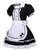 Colorful House Women's Cosplay French Apron Maid Fancy Dress Costume (Small, Black-7Pcs)