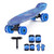 Kids Skateboard Set with Light-Up Wheels–Complete Beginner Kit Includes Full Protective Gear & Skate Tool–Ideal for Boys & Girls,Blue 22"