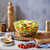 CGNWEEPS 4.7QT Large Glass Mixing Bowl with White Lid, Big Salad Bowl with Lid, Large Glass Bowls for Sourdough and Kithen