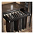 Pull Out Pants Rack for Closet, Retractable Wardrobe Trousers Rack Jeans Hanger for Cabinet Inner Width 33.5"~47.2", Space Saving Aluminum Alloy Closet Organizer (Black)
