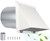 8 Inch Hooded Wall Vent with Screen and Damper,Outdoor Wall Exhaust Vent Cover Cap for Kitchen Range Hood Dryer Duct Ventilation &Exterior Air Exhaust Applications,Galvanized Steel,White