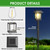 Benany Solar Outdoor Lights, 12 Pack Solar Pathway Lights Waterproof, Landscape Lighting for Path Walkway Lawn Garden Yard Outside Décor, Black