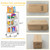 OKZEST Utility Slim Storage Cart, 4 Tier Small Rolling Kitchen Laundry Room Cart with Wood Top, Metal Narrow Bathroom Storage Cabinet Mobile Shelf Unit Organizer Trolley with Handle for Narrow Space