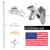 Quarut House Flag Pole Kit,Including 6Ft Stainless Steel Flag Pole,Heavy Duty Nylon 3x5 Ft American Flag,Aluminum Alloy Rings and Bracket.Wall Mounted Flagpole Set for Residential Commercial（Silvery）