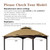 SCOCANOPY Beige Ripstop Replacement Top Compatible with Lowe's Allen Roth 10X12 Gazebo Model #GF-12S004B-1/ GF-12S004BTO