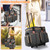 Sambois Rolling Teacher Tote Bag with Detachable Trolley, Wheeled Teacher Bag with Padded Laptop Compartment for up to 15.6 Inch, Multifunctional Rolling Briefcase for Teaching& Office (Elegant Gray)