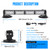 OPPBUY 14.2'' Red Blue Wireless LED Rooftop Strobe Beacon Light Bar Rechargeable LED Emergency Hazard Warning Lights with Magnetic Base,17 Flashing Modes Strobe Light Bar for 12/24V Car,Truck