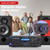 Pyle Wireless Bluetooth Power Amplifier System- 200W Dual Channel Sound Audio Stereo Receiver w/USB, SD, AUX, MIC w/Echo, Radio, LCD - Home Theater Entertainment via RCA, Studio Use, Black - PDA6BU.6