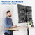 VIVO Quad Monitor 17 to 32 inch LED LCD Clamp-on Desk Mount, Heavy Duty Articulating Computer Stand, Holds 4 Screens, Max VESA 100x100, Fully Adjustable for Home Office Workstation, STAND-V104Y