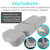 Xtra-Comfort Leg Pillow for Side Sleeping - Hip Pain Pillow for Between Legs - Memory Foam Wedge for Hip, Knee, Back Relief, Pregnancy, Sciatica - Orthopedic Breathable, Machine Washable Cover