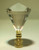 LAMP Finial-Stunning LEADED Crystal LAMP Finial-Clear Diamond/PB