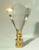 LAMP Finial-Stunning LEADED Crystal LAMP Finial-Clear Diamond/PB