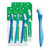 GUM Denture Brush - Dual Headed Hard Bristle Toothbrush for Dentures & Acrylic Retainers - Dentist Recommended Denture Cleaner 1ct (Pack of 6)