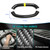 Car Steering Wheel Circle Round Cover for Corvette C8 Z51 Z06 E-Ray Stingray 2020 2021 2022 2023 2024 2025 2026, Genuine Carbon Fiber Interior Trim (Yellow)