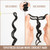 ToyoTress Ocean Wave Crochet Hair - 9 Inch 8 Packs Natural Black Short Curly Ocean Wave Braiding Hair, Synthetic Crochet Braids (9 Inch, 1B-8P)