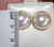 Majorca Pearl Round Dome 15MM Stud Earrings 14K Gold Filled