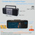 Portable Cassette Tape Player Recorder,AM/FM/SW Radio with Bluetooth,USB/SD, Big 10W Speaker,Record to Cassette/U Disk/SD Card via Mic, MP3 Converter, Earphone Jack,AC/DC Powered