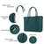 MOSISO Laptop Bag for Women, 15.6 inch Waterproof Vintage PU Leather Briefcase Shoulder Computer Laptop Tote Bag for Office Work, Deep Teal