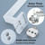 TRUSTMI Bathroom Hardware Accessories Set 5-Piece Square Towel Bar Assembly Stainless Steel Wall Mounted, White