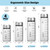 Glass Juice Bottles 4 Pack 16 oz - Wide Mouth Glass Water Bottles with Lids - Borosilicate,Stainless Steel Lids for Juicing, Smoothies, Infused Water, Beverage Storage, Leakproof, Reusable,BPA Free