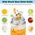Glass Juice Bottles 4 Pack 16 oz - Wide Mouth Glass Water Bottles with Lids - Borosilicate,Stainless Steel Lids for Juicing, Smoothies, Infused Water, Beverage Storage, Leakproof, Reusable,BPA Free