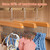 Plowatxi 2 Pack Belt Hanger with 16 Hooks, Non-Slip Wooden Skid-Proof Belt Holder, Space-Saving Rotating Display Rack for Belts, Tops, Hats