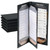 AMGSH 6 Pack 4 View Menu Holder Menu Covers 4.25" x 11" | Black PU Leather Menu Sleeves Book Style for Restaurant Coffee Bars Wine List