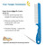 Untangler Super-Groom Combs with Smooth Rotating Teeth for Painless Mat Removal (Turquoise, 22 Coarse Teeth)