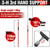 3-H Truck Cargo Bar, 43"-77" Adjustable Support Pole All Metal,Cabinet Jack,Truck Bed Divider with Self-Locking Spring Ratchet - Load Lock Bar for Vans, SUVs & Trucks,Red,2pc
